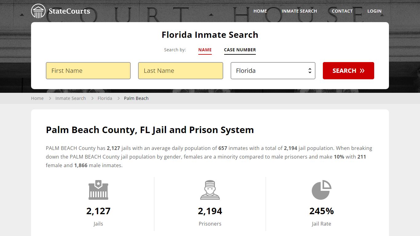 Palm Beach County, FL Inmate Search - StateCourts